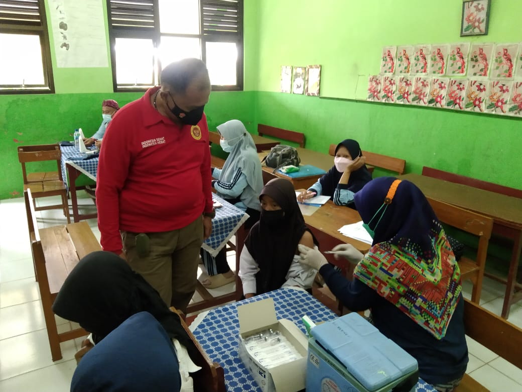 Sekolah Dasar di Kab. Serang Menjadi Target Binda Banten Lakukan Vaksinasi